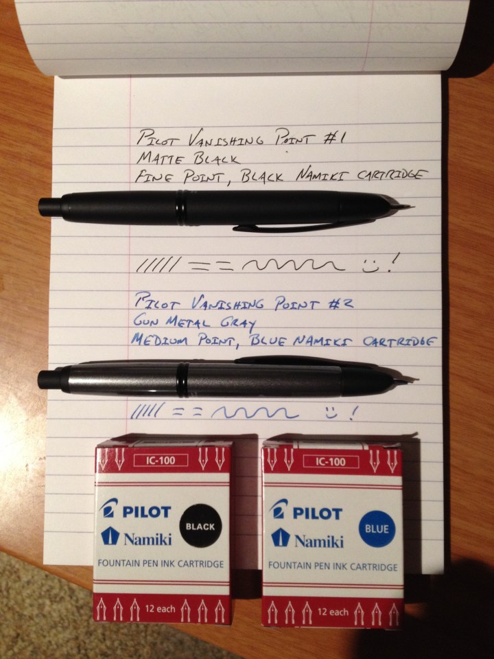 pilot vanishing point review, writing, creative